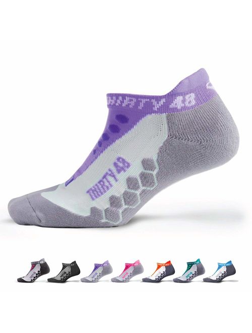 Thirty 48 Running Socks for Men and Women Features Coolmax Fabric That Keeps Feet Cool & Dry - 1 Pair or 3 Pairs