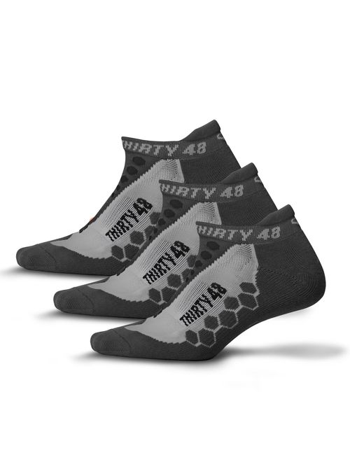 Thirty 48 Running Socks for Men and Women Features Coolmax Fabric That Keeps Feet Cool & Dry - 1 Pair or 3 Pairs