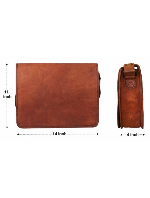 Rustic Town 13 inch Vintage Crossbody Genuine Leather Laptop Messenger Bag (For 13.3 inch Laptops)