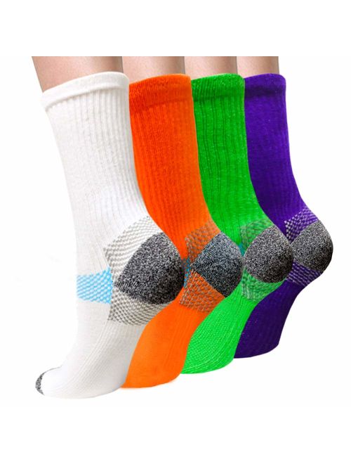 Compression Socks Plantar Fasciitis for Women Men (4/7 Pairs),8-15 mmhg Athletic Sock Arch Support Flight Travel Nurses