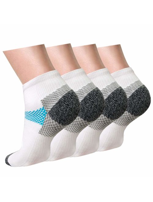 Compression Socks Plantar Fasciitis for Women Men (4/7 Pairs),8-15 mmhg Athletic Sock Arch Support Flight Travel Nurses