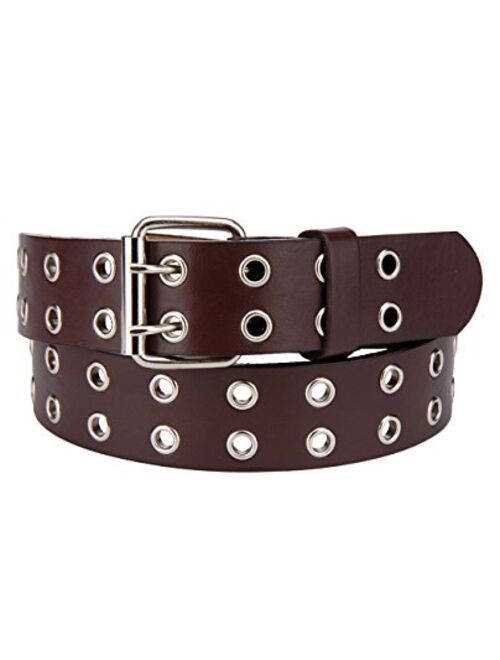 NYFASHION101 Solid Rich Fashion Color Double Grommet Belt