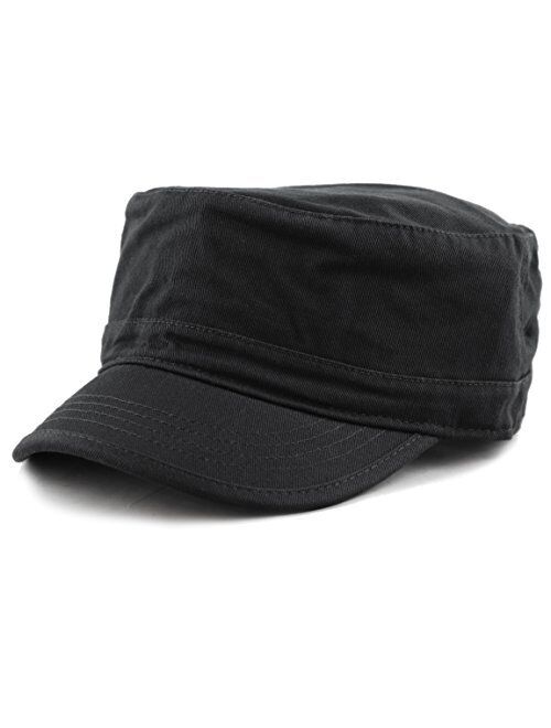 The Hat Depot Cadet Army Washed Cotton Basic Cap Military Style Hat