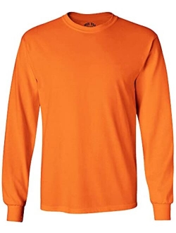 Joe's USA Men's Long Sleeve Heavy Cotton Crew Neck T-Shirts in 27 Colors: S-5XL