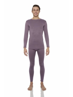 Thermal Underwear for Men Fleece Lined Thermals Men's Base Layer Long John Set