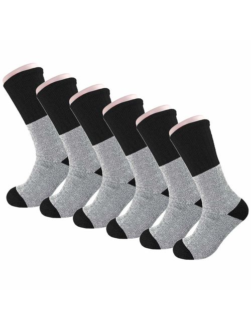 3/6 Pairs Thermal Socks For Winter Extreme Weather Warm Boot Socks Fits Size 10-15