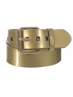 Men's 2" Genuine Leather Belt with Fashion Metal Buckle By Gary Majdell Sport