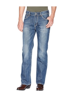 Rock & Roll Denim Men's Relaxed Fit Double Barrel Straight Leg Vintage Wash Western Jeans