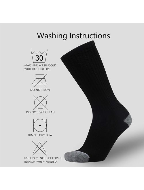 ONKE Cotton Moisture Wicking Work Training Cushion Crew Socks Men Pack