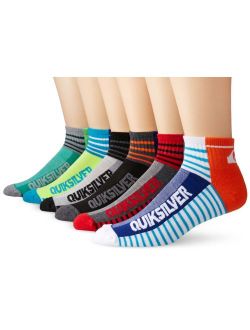 Men's 6 Pack Color-Blocked Stripe Quarter Sock