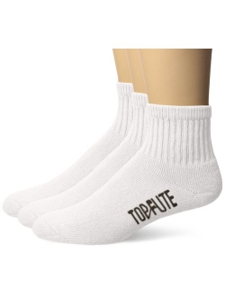 Top Flite Men's Sport Full Cushion Quarter Socks 3 Pair Pack