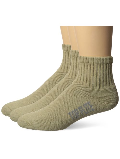 Top Flite Men's Sport Full Cushion Quarter Socks 3 Pair Pack