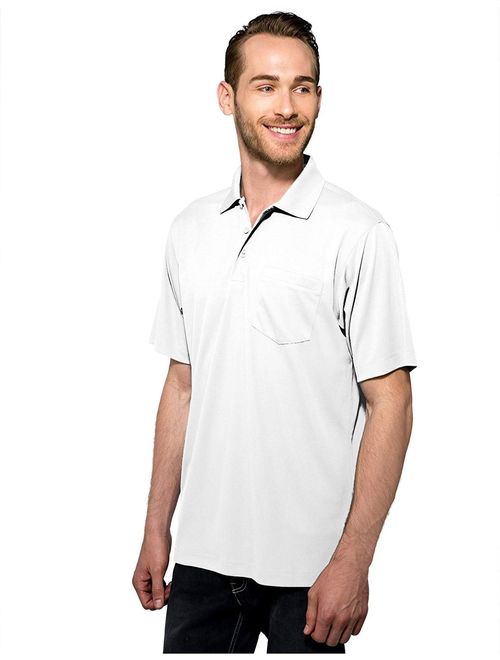 Tri-Mountain Men's 5 oz Moisture Wicking Polyester Shirt w/Pocket