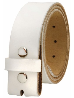 Falari Replacement Genuine Leather Belt Strap Without Buckle Snap on Strap 1.5