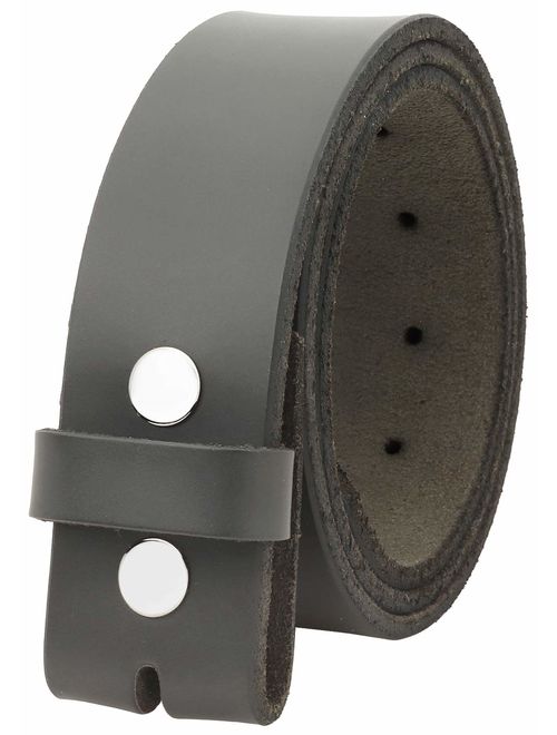 Falari Replacement Genuine Leather Belt Strap Without Buckle Snap on Strap 1.5