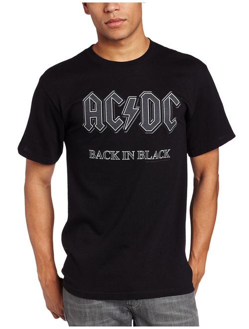 Impact Men's AC/DC Back In Black Short-Sleeve Crew Neck T-Shirt