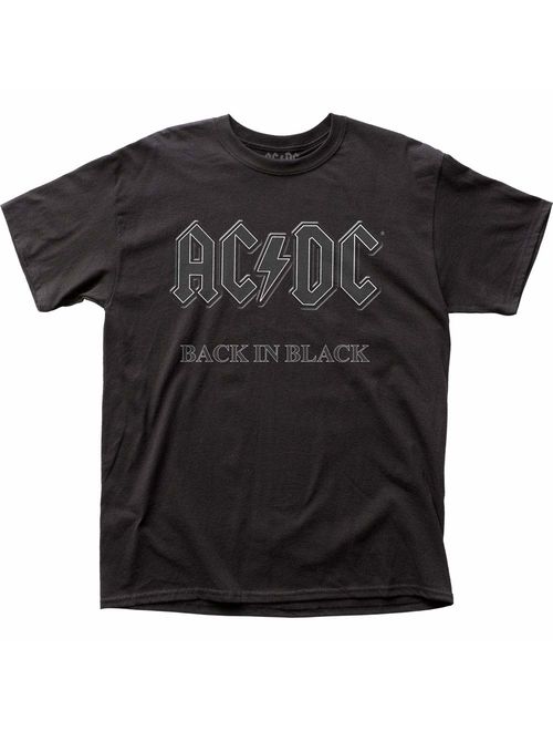 Impact Men's AC/DC Back In Black Short-Sleeve Crew Neck T-Shirt