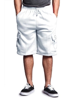 Victorious Men's Solid Fleece Cargo Shorts