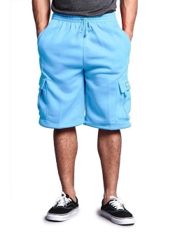 Victorious Men's Solid Fleece Cargo Shorts