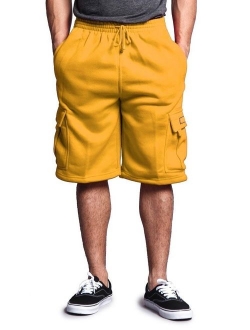 Victorious Men's Solid Fleece Cargo Shorts