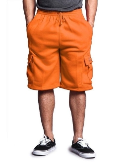 Victorious Men's Solid Fleece Cargo Shorts