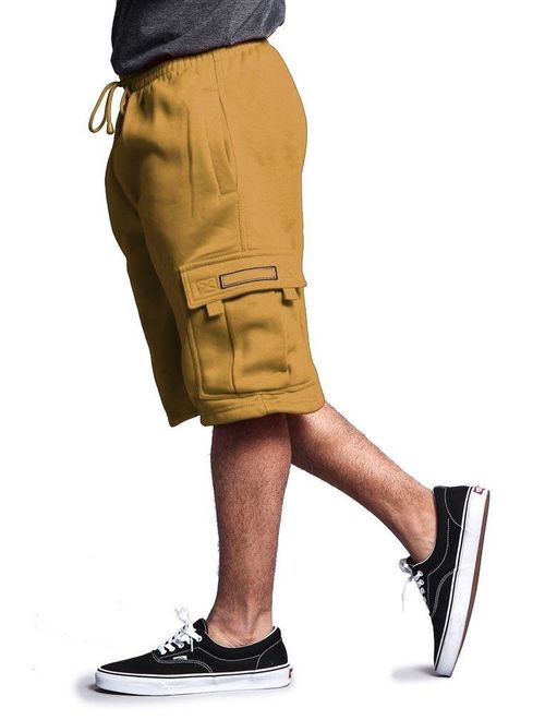 Victorious Men's Solid Fleece Cargo Shorts