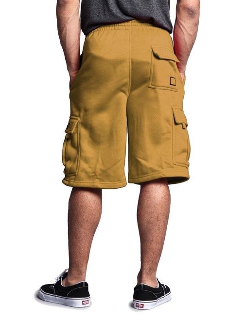 Victorious Men's Solid Fleece Cargo Shorts