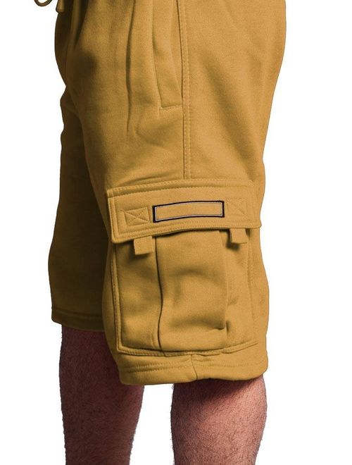 Victorious Men's Solid Fleece Cargo Shorts