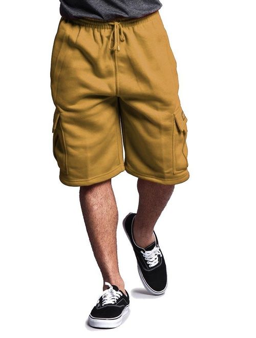 Victorious Men's Solid Fleece Cargo Shorts