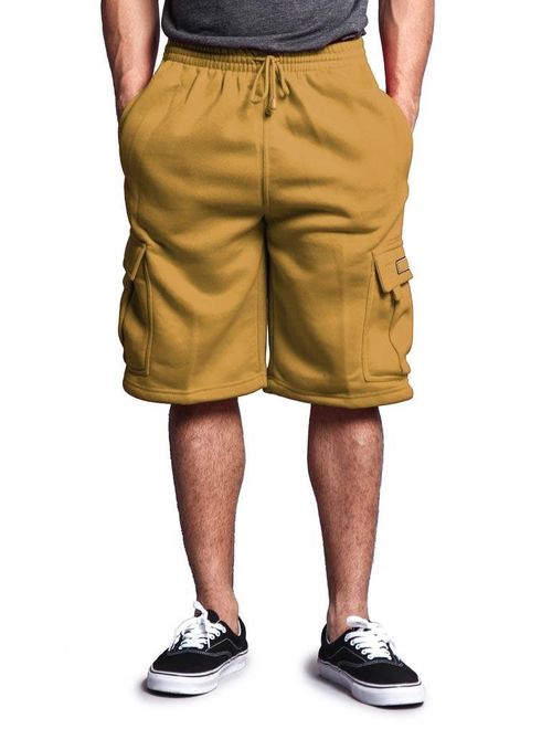 Victorious Men's Solid Fleece Cargo Shorts