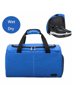 MarsBro Water Resistant Sports Gym Travel Weekender Duffel Bag with Shoe Compartment