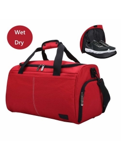 MarsBro Water Resistant Sports Gym Travel Weekender Duffel Bag with Shoe Compartment