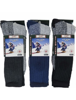 6 Pairs Mens Womens Wool Socks Heavy Extreme Cold Weather Thermal Socks By DEBRA WEITZNER