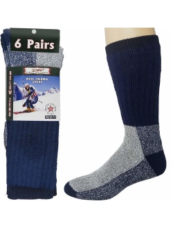 6 Pairs Mens Womens Wool Socks Heavy Extreme Cold Weather Thermal Socks By DEBRA WEITZNER