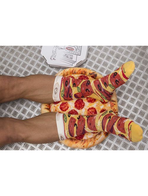 PIZZA SOCKS BOX Pepperoni 1 pair Cotton Socks Made In Europe Unisex Funny Gift!