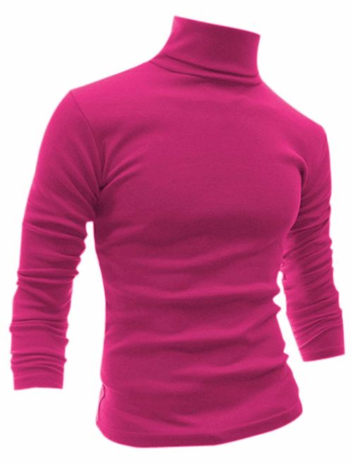 uxcell Men Slim Fit Lightweight Turtleneck Long Sleeve Pullover Top Turtleneck T-Shirt