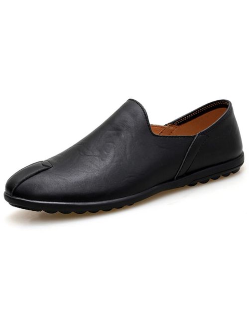 Go Tour Men's Casual Leather Fashion Slip-on Loafers Shoes