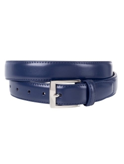 Sportoli Mens Classic Genuine Leather Metal Buckle Uniform Casual or Dress Belt