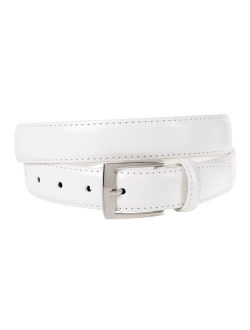 Sportoli Mens Classic Genuine Leather Metal Buckle Uniform Casual or Dress Belt