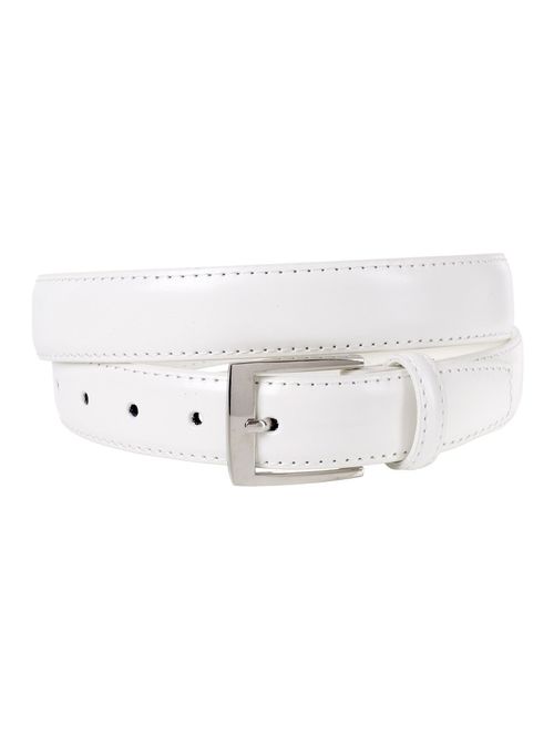 Sportoli Mens Classic Genuine Leather Metal Buckle Uniform Casual or Dress Belt