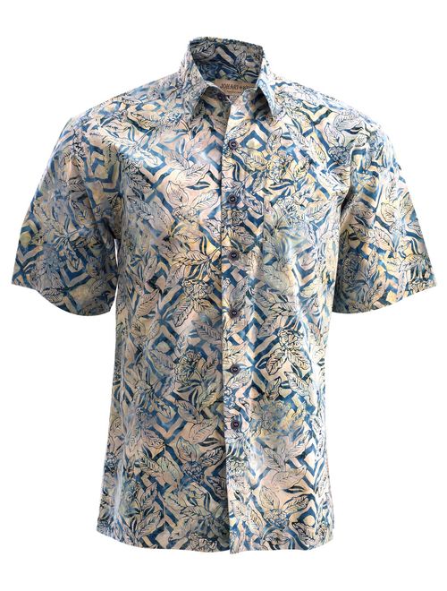 Johari West Jungle Sand Cotton Hawaiian Batik Shirt