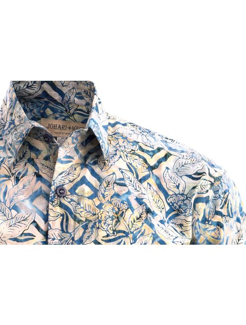 Johari West Jungle Sand Cotton Hawaiian Batik Shirt