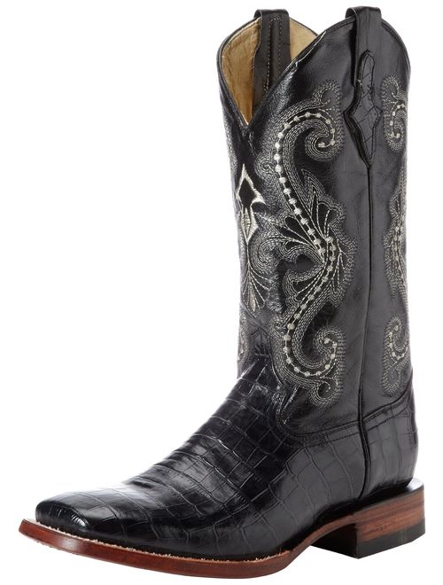 Ferrini Men's Print Belly Alligator S-Toe Western Boot