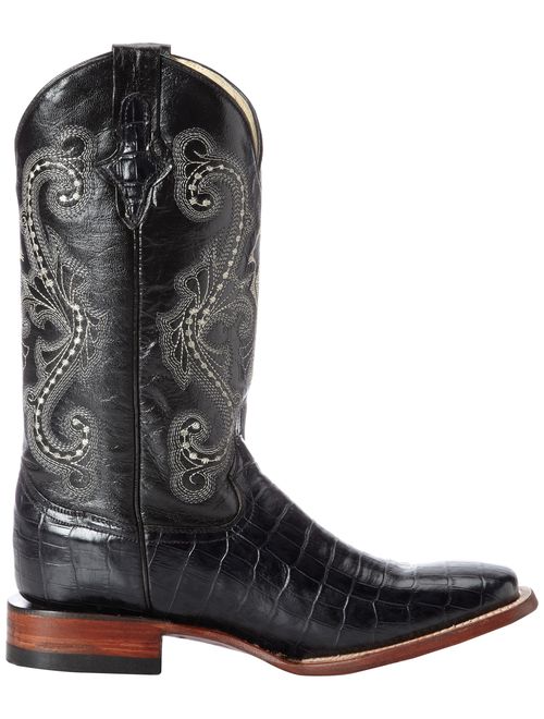 Ferrini Men's Print Belly Alligator S-Toe Western Boot