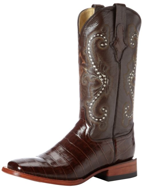 Ferrini Men's Print Belly Alligator S-Toe Western Boot