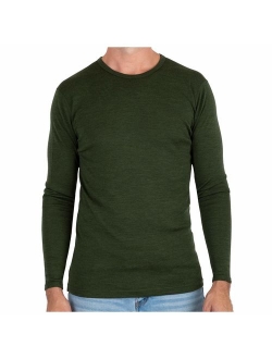 MERIWOOL Mens Base Layer - 100% Merino Wool Midweight Long Sleeve Thermal Shirt