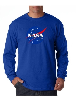 NASA Long Sleeve Shirt Meatball Logo Space Shuttle Rocket Science Geek Tee