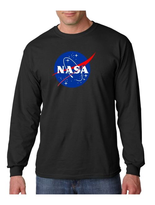 NASA Long Sleeve Shirt Meatball Logo Space Shuttle Rocket Science Geek Tee