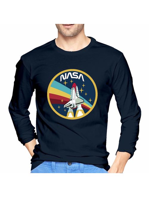 NASA Long Sleeve Shirt Meatball Logo Space Shuttle Rocket Science Geek Tee