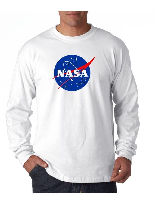 NASA Long Sleeve Shirt Meatball Logo Space Shuttle Rocket Science Geek Tee